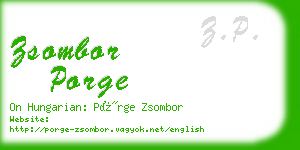 zsombor porge business card